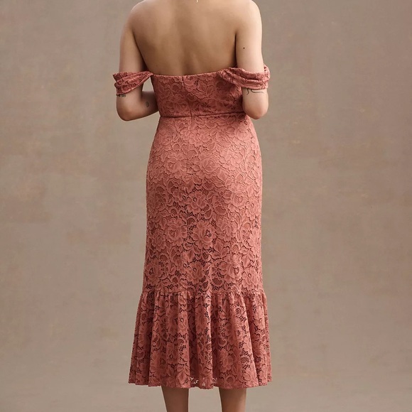 Phoebe off-shoulder midi lace dress - Picture 2 of 4